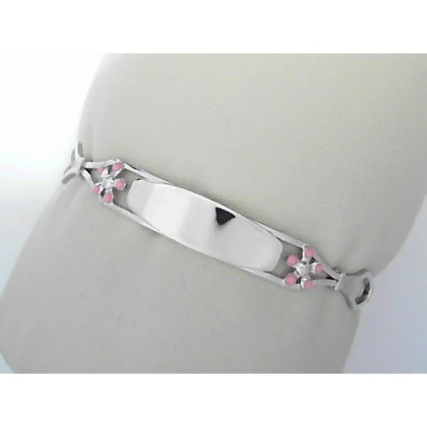 Sterling Silver Children's ID Bangle Image 2 Simones Jewelry, LLC Shrewsbury, NJ
