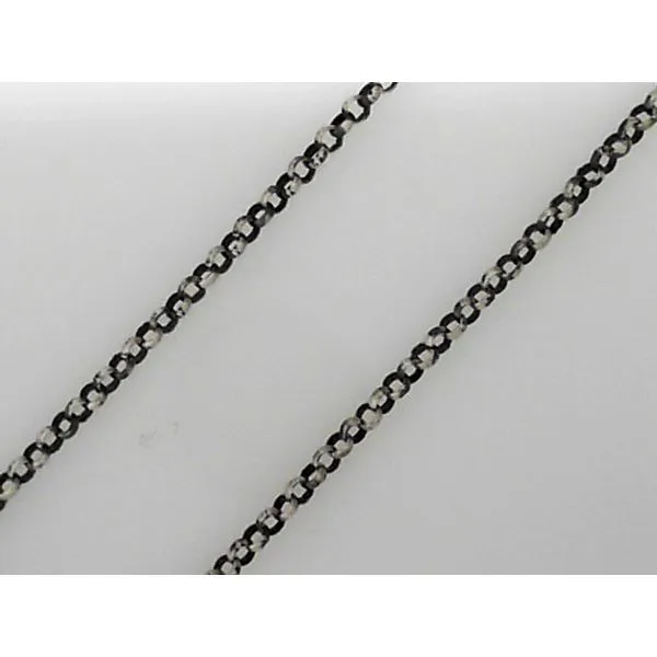 Sterling Silver Black Rhodium Rolo Chain Simones Jewelry, LLC Shrewsbury, NJ