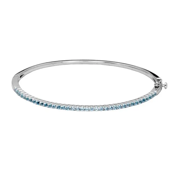 Sterling Silver Blue Topaz Bangle Simones Jewelry, LLC Shrewsbury, NJ