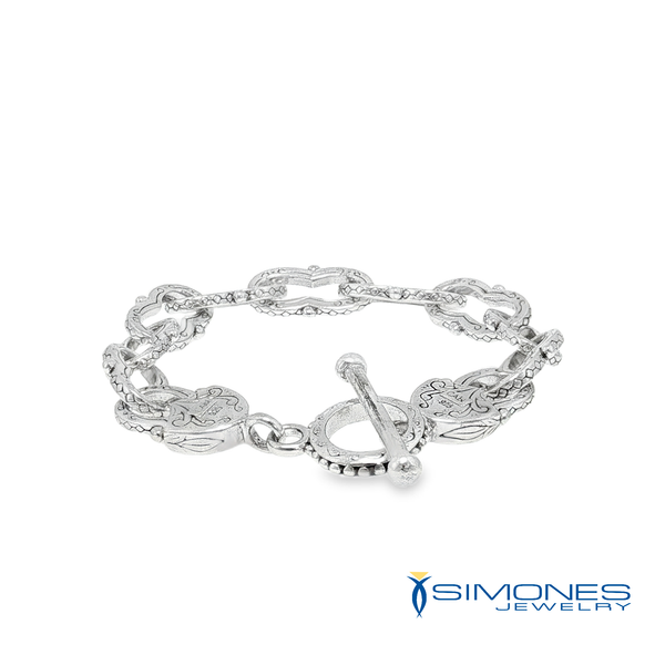 S/S Toggle Fancy Link Bracelet 7.5