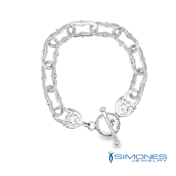 S/S Toggle Fancy Link Bracelet 7.5