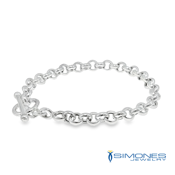 Silver Rolo Bracelet Image 3 Simones Jewelry, LLC Shrewsbury, NJ