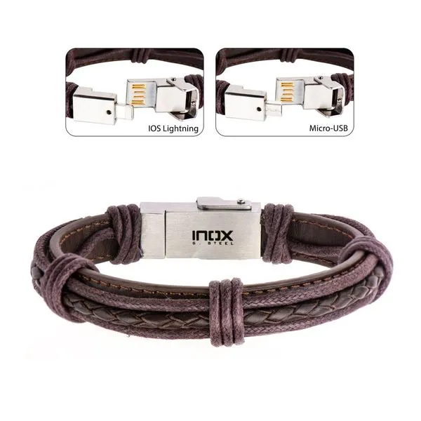 Mens IOS Brown USB Braided Bracelet Simones Jewelry, LLC Shrewsbury, NJ