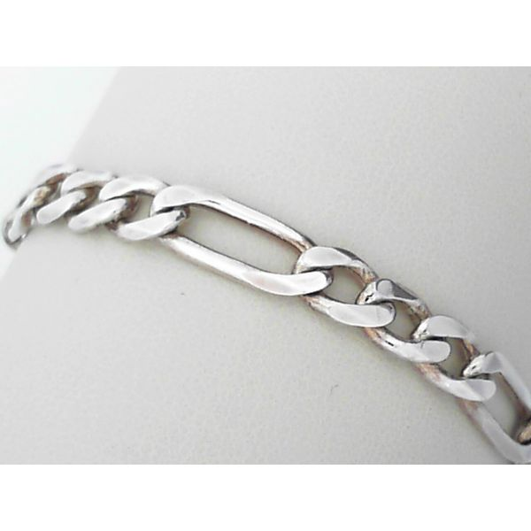 Sterling Silver Figaro Bracelet Simones Jewelry, LLC Shrewsbury, NJ