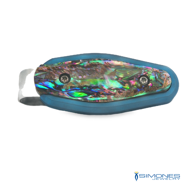 Abalone Titanium Money Clip Simones Jewelry, LLC Shrewsbury, NJ