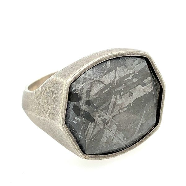 Sterling Silver Meteorite Ring Image 2 Simones Jewelry, LLC Shrewsbury, NJ