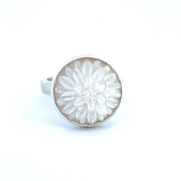 Mother Of Pearl Carved Ring Simones Jewelry, LLC Shrewsbury, NJ