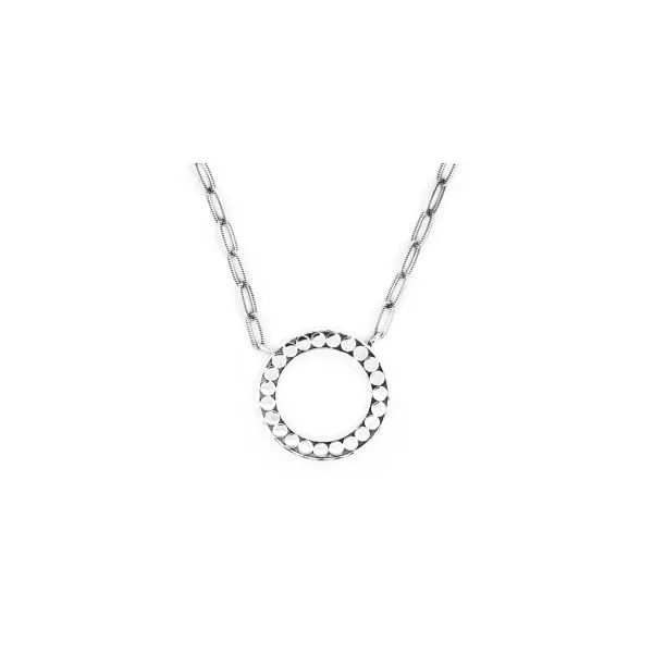 Sterling Silver Paperclip Circle Necklace Simones Jewelry, LLC Shrewsbury, NJ