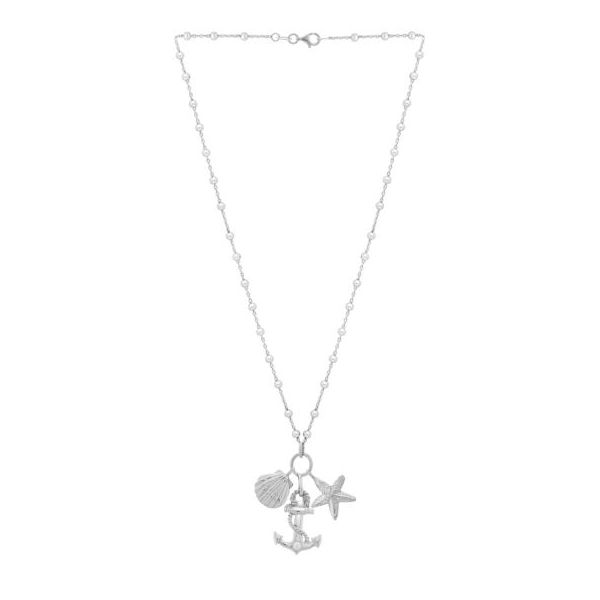 Silver Shell Necklace Image 2 Simones Jewelry, LLC Shrewsbury, NJ