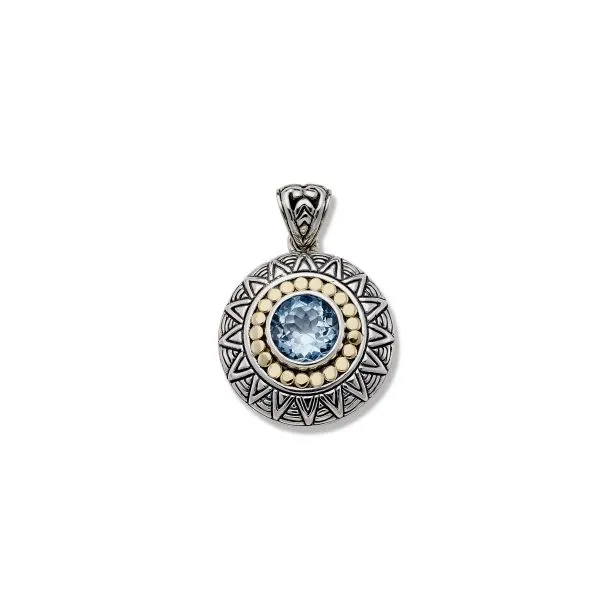 Sterling Silver Blue Topaz Pendant Simones Jewelry, LLC Shrewsbury, NJ