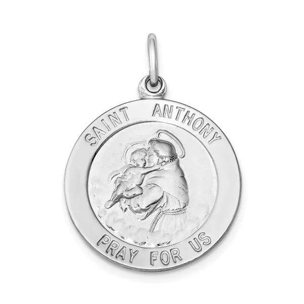 Sterling Silver St Anthony Medal Simones Jewelry, LLC Shrewsbury, NJ