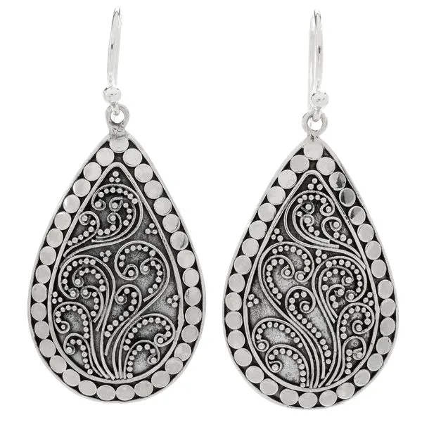 Sterling Silver Filigree Tear Drop Earring Simones Jewelry, LLC Shrewsbury, NJ