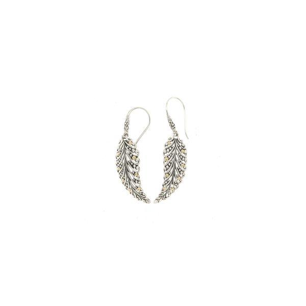 Sterling Silver & Gold Leaf Earrings Simones Jewelry, LLC Shrewsbury, NJ