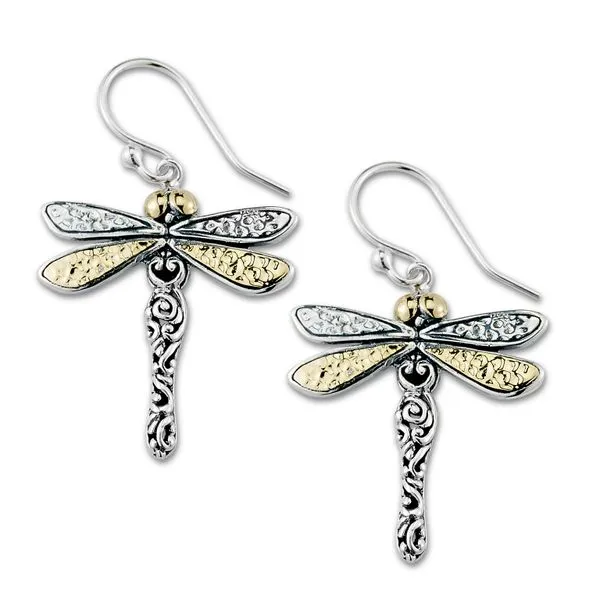 Sterling Silver & 18K Gold Earrings Simones Jewelry, LLC Shrewsbury, NJ
