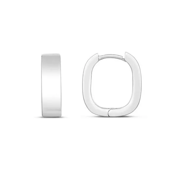 Sterling Silver Geometric Shaped Huggie Earrings Simones Jewelry, LLC Shrewsbury, NJ