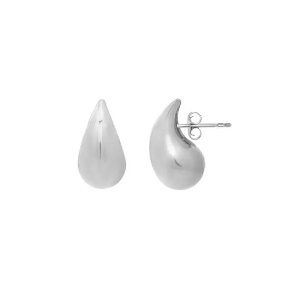Sterling Silver Puffed Tear Drop Post Earrings Simones Jewelry, LLC Shrewsbury, NJ