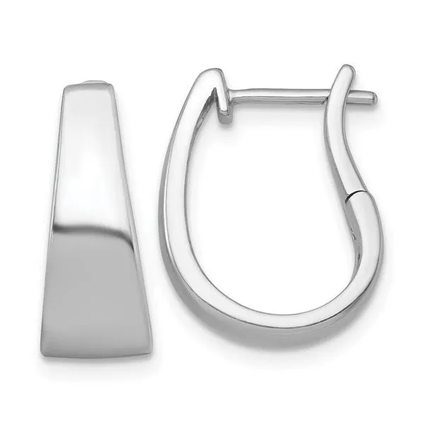 Sterling Silver Tapered Hinged Hoop Earrings Simones Jewelry, LLC Shrewsbury, NJ