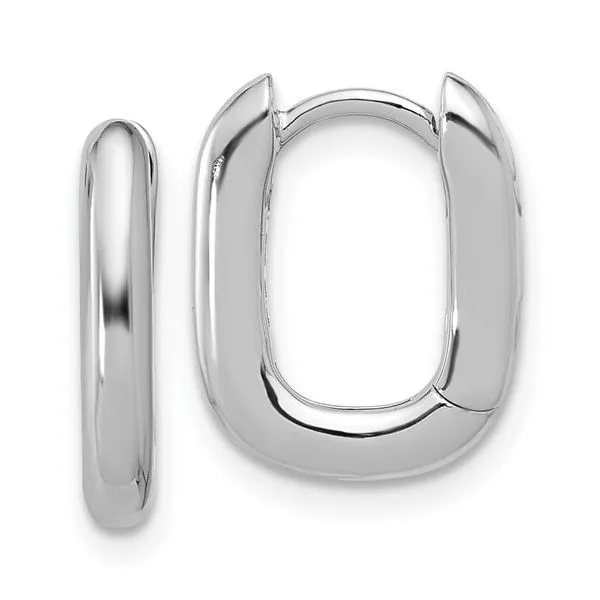 Sterling Silver Square Huggie Earrings Simones Jewelry, LLC Shrewsbury, NJ