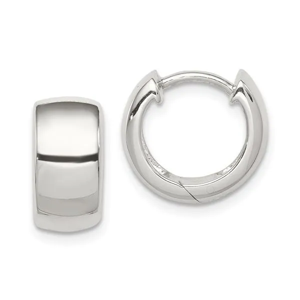 Sterling Silver Wide Huggie Earrings Simones Jewelry, LLC Shrewsbury, NJ