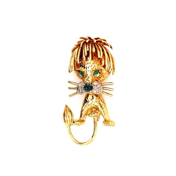 Estate Lion Pin Image 2 Simones Jewelry, LLC Shrewsbury, NJ