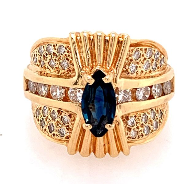 Estate Sapphire & Diamond Ring Simones Jewelry, LLC Shrewsbury, NJ
