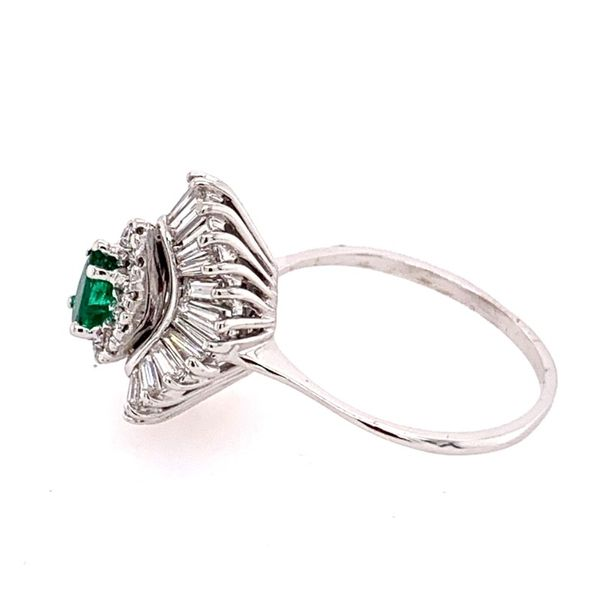 Estate Diamond & Emerald Ring Image 3 Simones Jewelry, LLC Shrewsbury, NJ