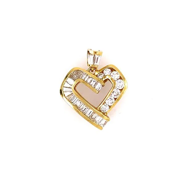 Estate Diamond Heart Pendant Image 2 Simones Jewelry, LLC Shrewsbury, NJ