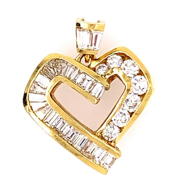 Estate Diamond Heart Pendant Simones Jewelry, LLC Shrewsbury, NJ