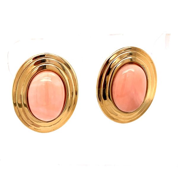 Estate Pink Coral Earrings Image 3 Simones Jewelry, LLC Shrewsbury, NJ