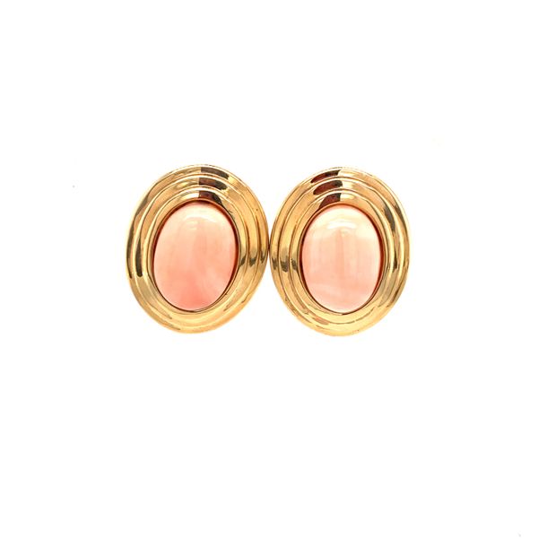 Estate Pink Coral Earrings Simones Jewelry, LLC Shrewsbury, NJ
