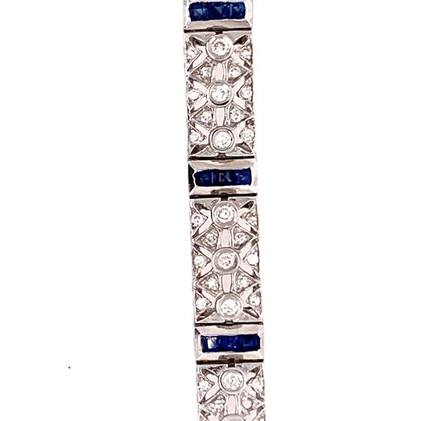 Estate Diamond & Sapphire Bracelet Image 2 Simones Jewelry, LLC Shrewsbury, NJ