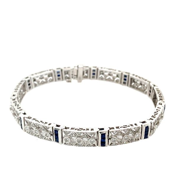 Estate Diamond & Sapphire Bracelet Simones Jewelry, LLC Shrewsbury, NJ