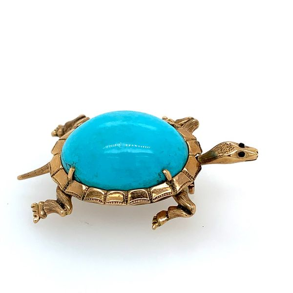 Turquoise Turtle Pin Simones Jewelry, LLC Shrewsbury, NJ
