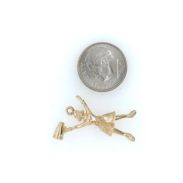 Vintage Cheerleader Charm Image 2 Simones Jewelry, LLC Shrewsbury, NJ