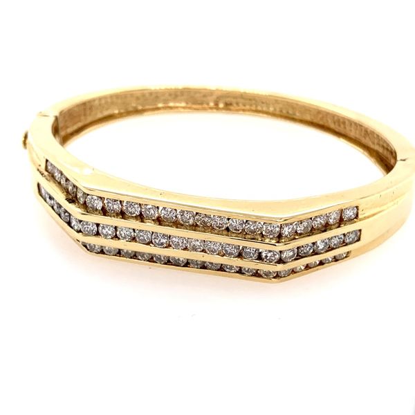 Diamond Channel Set Bangle Bracelet Image 2 Simones Jewelry, LLC Shrewsbury, NJ