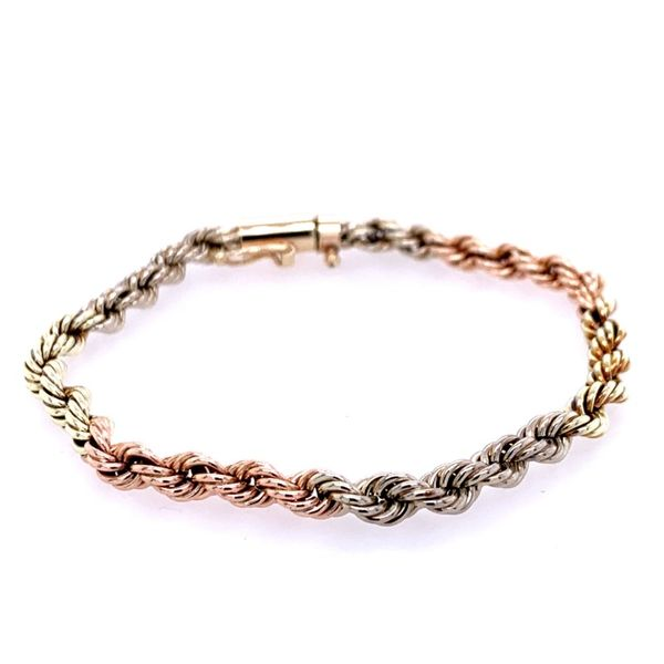 Estate 14K Tricolor Gold  Rope  Bracelet Simones Jewelry, LLC Shrewsbury, NJ