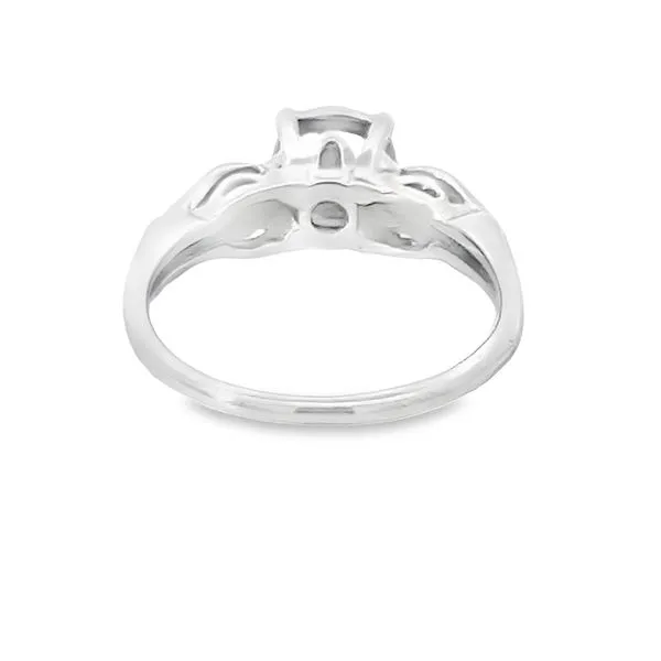 14K White Simple Vintage Engagement Ring ( Estate ) Image 3 Simones Jewelry, LLC Shrewsbury, NJ