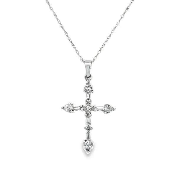 Diamond Cross and Chain Image 2 Simones Jewelry, LLC Shrewsbury, NJ