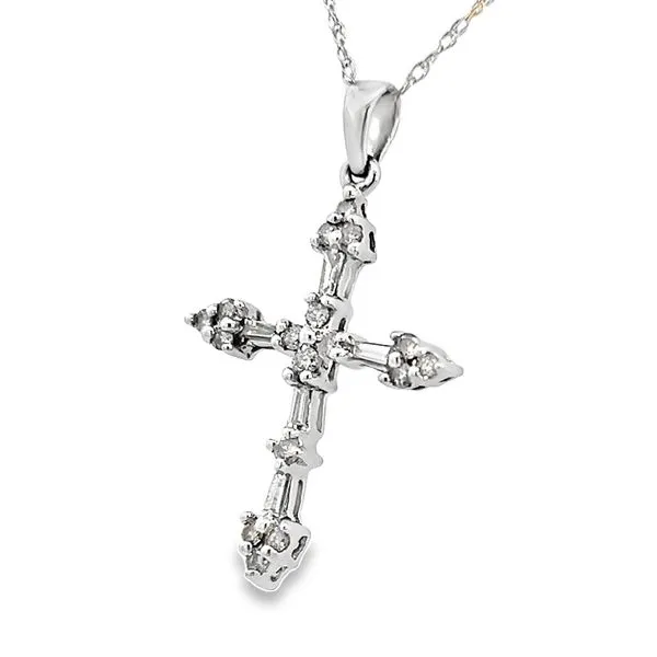 Diamond Cross and Chain Image 4 Simones Jewelry, LLC Shrewsbury, NJ