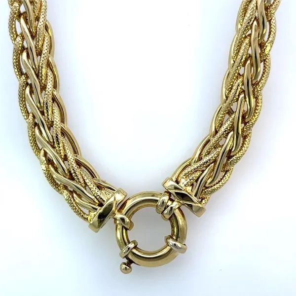 14K Yellow Spring Ring Toggle Necklace Simones Jewelry, LLC Shrewsbury, NJ