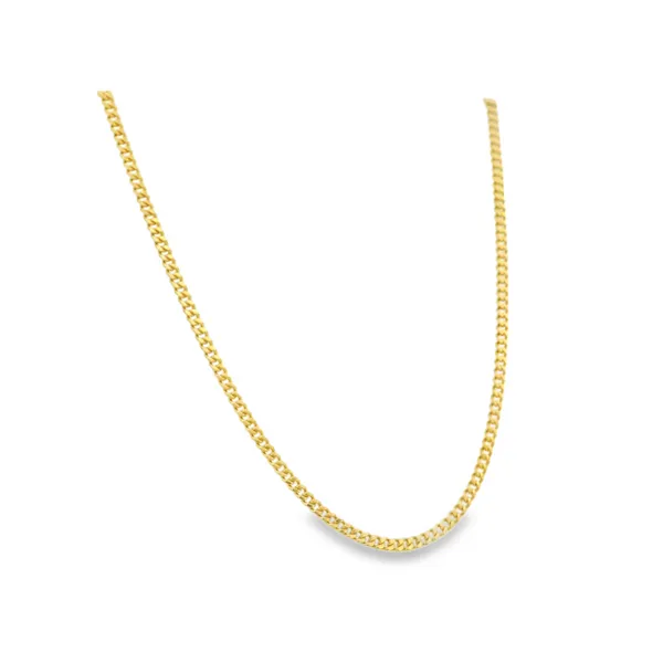 18K Yellow 2.76mm Solid Curb Link 20