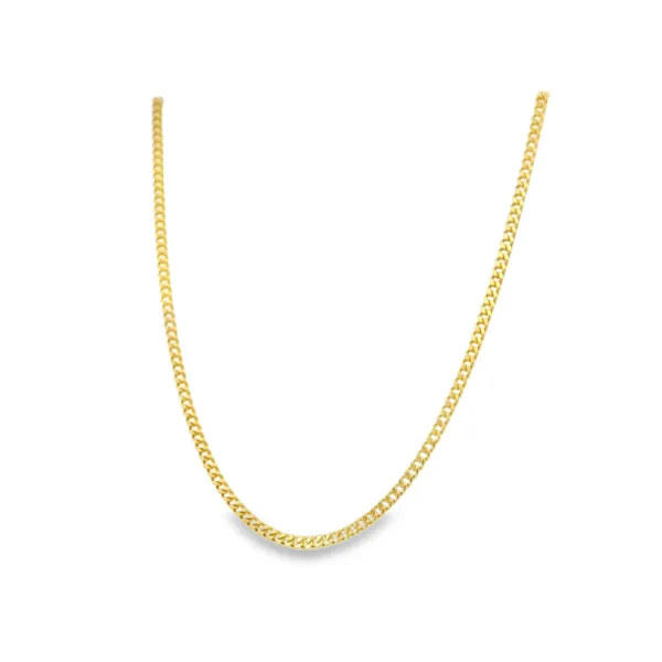18K Yellow 2.76mm Solid Curb Link 20
