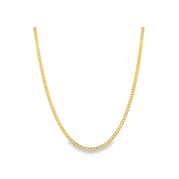 18K Yellow 2.76mm Solid Curb Link 20