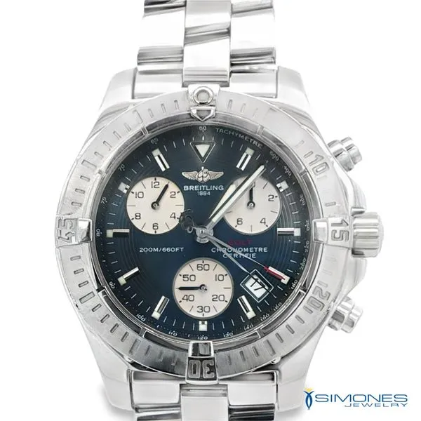 Breitling Colt Chronometre Blue Dial Panda Chronograph ( Quartz) Image 2 Simones Jewelry, LLC Shrewsbury, NJ