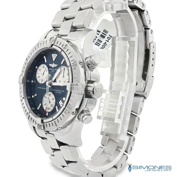 Breitling Colt Chronometre Blue Dial Panda Chronograph ( Quartz) Image 5 Simones Jewelry, LLC Shrewsbury, NJ