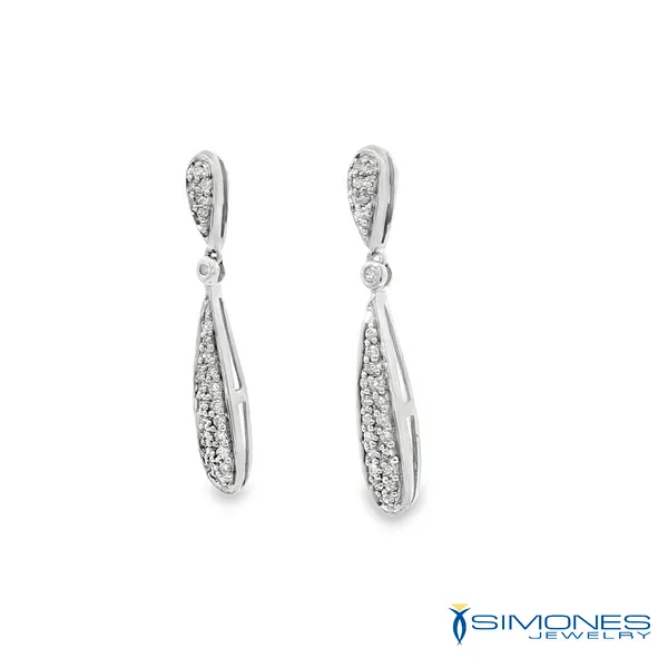 Diamond Drop Earrings Image 2 Simones Jewelry, LLC Shrewsbury, NJ