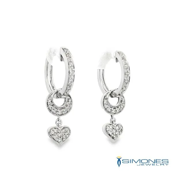 Heart Charm Huggies (Estate) Image 3 Simones Jewelry, LLC Shrewsbury, NJ