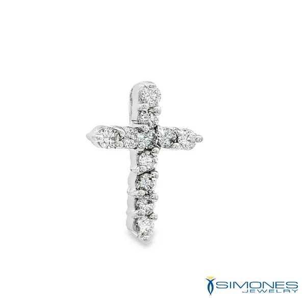 White Gold Diamond Cross (Estate) Image 2 Simones Jewelry, LLC Shrewsbury, NJ