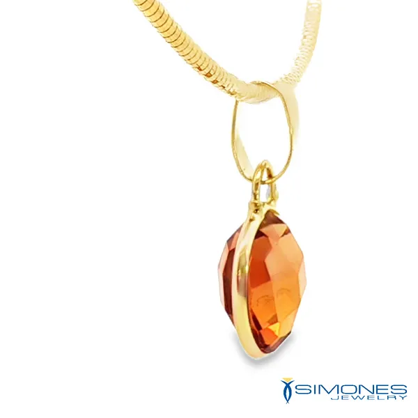 14K Citrine Pendant Estate Image 2 Simones Jewelry, LLC Shrewsbury, NJ