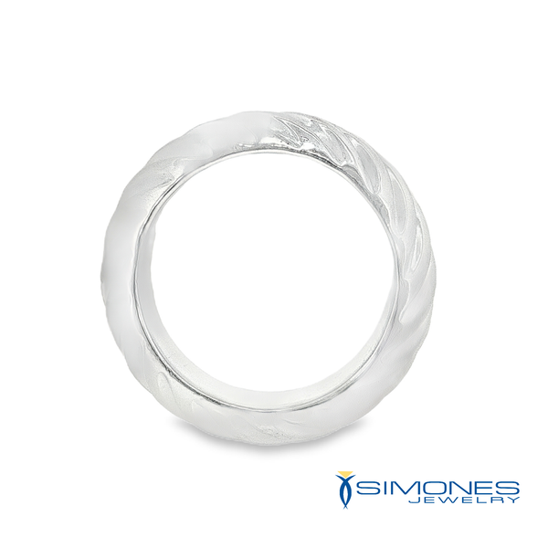 Wide Silver Bangle Image 2 Simones Jewelry, LLC Shrewsbury, NJ
